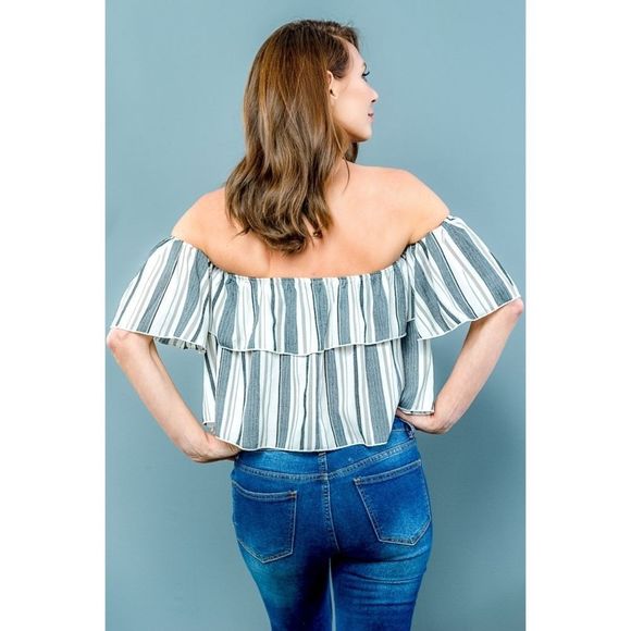 Ivory Off Shoulder Top - Picture 2 of 5